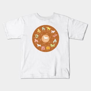 Taurus, 2, Zodiac, Astrology, Horoscope, Stars, Sun-and-moon. Birthday, Valentines-day, Holidays, Kids T-Shirt